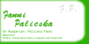 fanni palicska business card